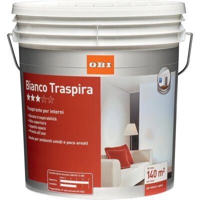 Obi Idropittura traspirante bianco 14 l Obi Idropittura traspirante bianco 14 l