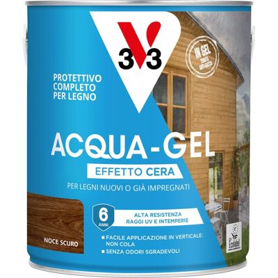 - Smalto ad acqua gel protettivo per legno V33 noce scuro 2,5 l - Smalto ad acqua gel protettivo per legno V33 noce scuro 2,5 l