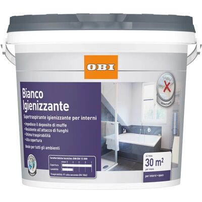 Obi Idropittura igienizzante bianco 4 l Obi Idropittura igienizzante bianco 4 l