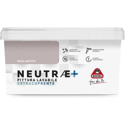 Boero Pittura lavabile antimuffa opaca per pareti Neutrae rosa antico 2,5 l Boero Pittura lavabile antimuffa opaca per pareti Neutrae rosa antico 2,5 l