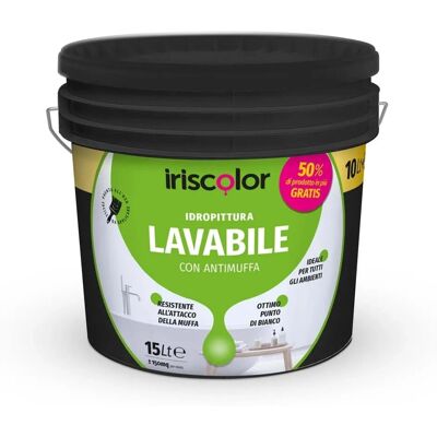 Iris Idropittura lavabile antimuffa Color 10+5 l bianco Iris Idropittura lavabile antimuffa Color 10+5 l bianco