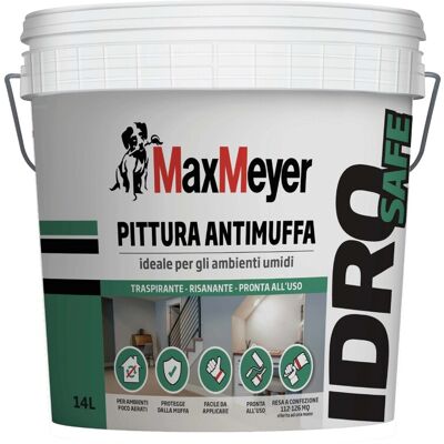 Maxmeyer Pittura antimuffa Idrosafe bianco 14 l Maxmeyer Pittura antimuffa Idrosafe bianco 14 l