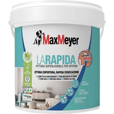 Maxmeyer Pittura superlavabile LaRapida 4 l bianco Maxmeyer Pittura superlavabile LaRapida 4 l bianco