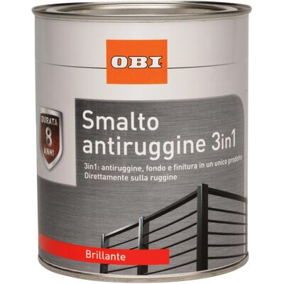 Obi Smalto antiruggine 3 in 1 blu lucido 375 ml Obi Smalto antiruggine 3 in 1 blu lucido 375 ml