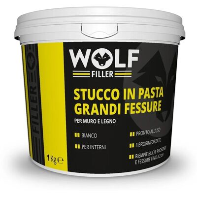 Wolf Stucco Grandi fessure per interno per buchi fino a 2 cm 1 Kg Wolf Stucco Grandi fessure per interno per buchi fino a 2 cm 1 Kg