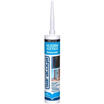 SARATOGA - SARATOGA 280gr silicone sigillante nero - estremamente elastico SARATOGA - SARATOGA 280gr silicone sigillante nero - estremamente elastico