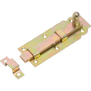 Chiavistello per finestra con manopola zincato 120x45 mm giallo Chiavistello per finestra con manopola zincato 120x45 mm giallo