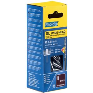 - Rivetti Rapid XL Ø4.8 x 30 mm Confezione da 25 Pezzi e Punta del Trapano Inclusa - Rivetti Rapid XL Ø4.8 x 30 mm Confezione da 25 Pezzi e Punta del Trapano Inclusa