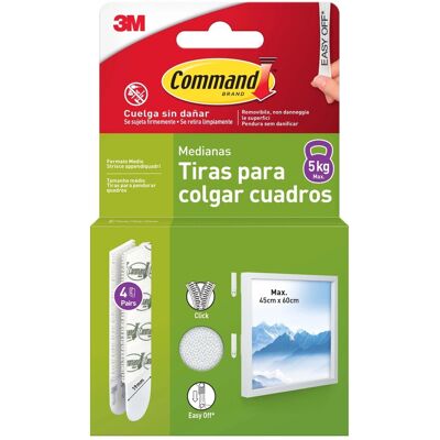 3m Strisce appendiquadri Command™ Medium bianche 3m Strisce appendiquadri Command™ Medium bianche