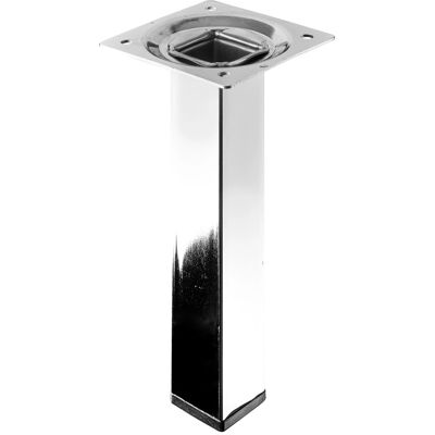 - Gamba da tavolo con piastra di montaggio Hettich 25x25x150 mm cromata - Gamba da tavolo con piastra di montaggio Hettich 25x25x150 mm cromata