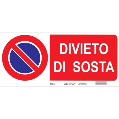 Segnaletica di sicurezza divieto "Divieto di sosta" 31 x 14 cm Segnaletica di sicurezza divieto "Divieto di sosta" 31 x 14 cm