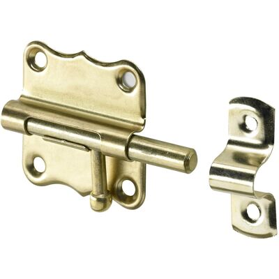 Hettich Chiavistello con fermo 50x45 mm ottonato Hettich Chiavistello con fermo 50x45 mm ottonato