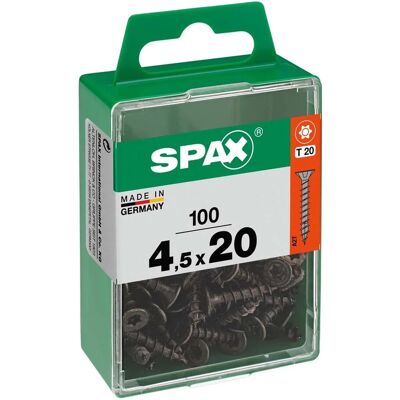 Spax Vite testa multipla svasata t-star plus t20 zincatura nera m 100 pz Spax Vite testa multipla svasata t-star plus t20 zincatura nera m 100 pz