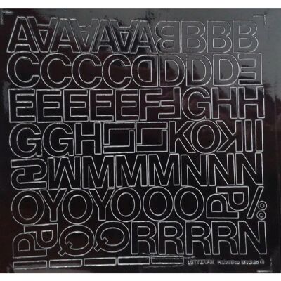 Letterfix alfabeto e numeri adesivi nero 18 mm Letterfix alfabeto e numeri adesivi nero 18 mm