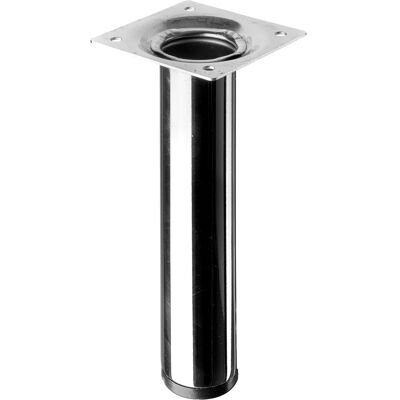 - Gamba da tavolo con piastra di montaggio Hettich Ø 30 x H 150 mm cromata - Gamba da tavolo con piastra di montaggio Hettich Ø 30 x H 150 mm cromata