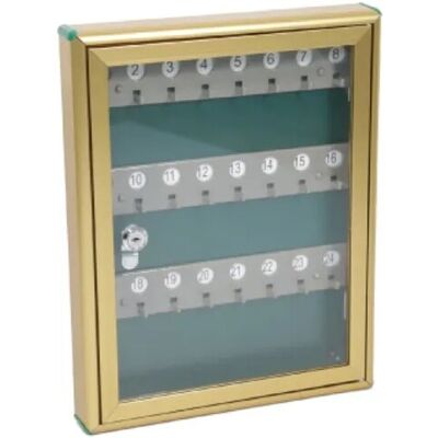 - Bacheca portachiavi in alluminio 24 ganci 370x390x40 mm bronzo - Bacheca portachiavi in alluminio 24 ganci 370x390x40 mm bronzo