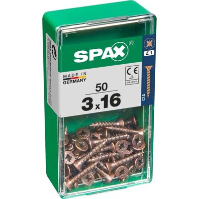 Spax Vite TSP POZI bronzata 3x16 S 50 pz Spax Vite TSP POZI bronzata 3x16 S 50 pz