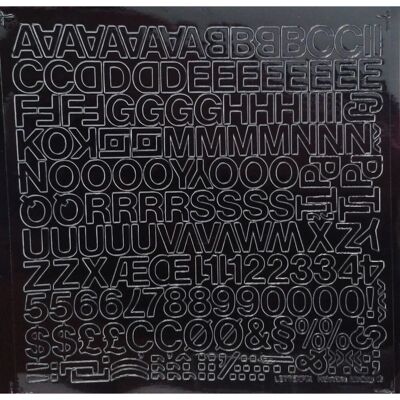 Letterfix alfabeto e numeri adesivi nero 12 mm Letterfix alfabeto e numeri adesivi nero 12 mm