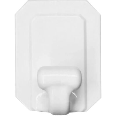 - Gancio adesivo singolo bianco - Gancio adesivo singolo bianco