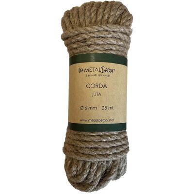 - Corda iuta Ø 6 mm 25 m - Corda iuta Ø 6 mm 25 m