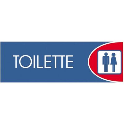 Targhetta adesiva "Toilette" in propilene metallizzato 6 x 18 cm Targhetta adesiva "Toilette" in propilene metallizzato 6 x 18 cm