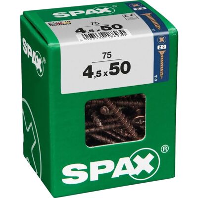 Spax Vite TSP POZI bronzata 4,5x50 L 75 pz Spax Vite TSP POZI bronzata 4,5x50 L 75 pz