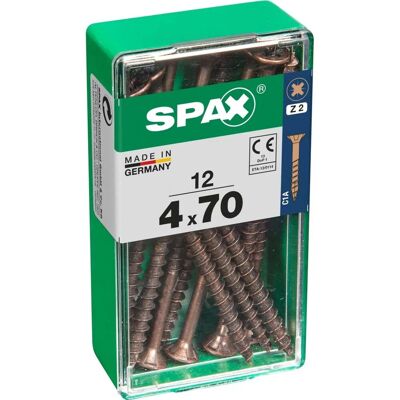Spax Vite TSP POZI bronzata 4x70 S 12 pz Spax Vite TSP POZI bronzata 4x70 S 12 pz