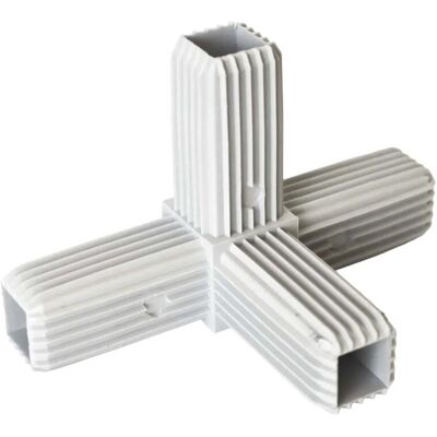 Arcansas Innesto modello 4 vie tubo quadro 20x20 mm RAL 7035 Arcansas Innesto modello 4 vie tubo quadro 20x20 mm RAL 7035