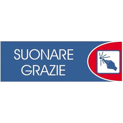 Generic - Suonare grazie - 6 x 18 cm - Blu - Etichetta Generic - Suonare grazie - 6 x 18 cm - Blu - Etichetta