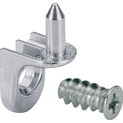 Hettich Supporto per ripiano Sekura7 nichelato Ø 5 mm Hettich Supporto per ripiano Sekura7 nichelato Ø 5 mm