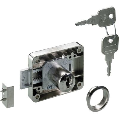 Hettich Serratura avvitabile con cilindro Ø 1,8 cm acciaio nichelato Hettich Serratura avvitabile con cilindro Ø 1,8 cm acciaio nichelato