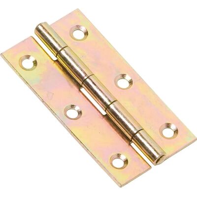 Cerniera stretta acciaio zincato 80x42 mm giallo Cerniera stretta acciaio zincato 80x42 mm giallo