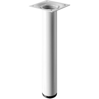 - Gamba da tavolo con piastra di montaggio Hettich Ø 30 x H 200 mm bianco - Gamba da tavolo con piastra di montaggio Hettich Ø 30 x H 200 mm bianco