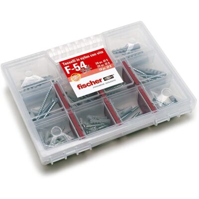 Fischer Tassello universale F-54 kit con vite 54 pz Fischer Tassello universale F-54 kit con vite 54 pz