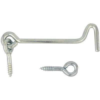 - Gancio per finestra in acciaio zincato 3,5x60 mm 4 pz - Gancio per finestra in acciaio zincato 3,5x60 mm 4 pz