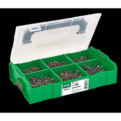 Spax Viti per truciolare in acciaio bronzato 700 pz. Spax Viti per truciolare in acciaio bronzato 700 pz.