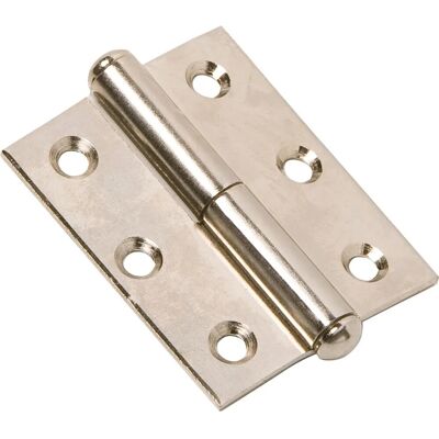 Cerniera semi larga sinistra nichelato 50x40 mm 5 pz Cerniera semi larga sinistra nichelato 50x40 mm 5 pz