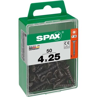 Spax Vite testa multipla svasata t-star plus t20 zincatura nera m 50 pz Spax Vite testa multipla svasata t-star plus t20 zincatura nera m 50 pz
