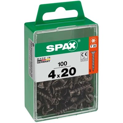Spax Vite testa multipla svasata t-star plus t20 zincatura nera m 100 pz Spax Vite testa multipla svasata t-star plus t20 zincatura nera m 100 pz