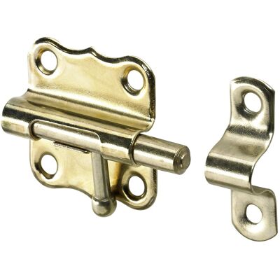 Hettich Chiavistello con fermo 33x35 mm ottonato Hettich Chiavistello con fermo 33x35 mm ottonato