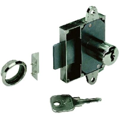 Hettich - Serratura avvitabile con cilindro Ø18mm - Cilindro Ø18 mm - Acciaio nichelato - chiusura armadio Hettich - Serratura avvitabile con cilindro Ø18mm - Cilindro Ø18 mm - Acciaio nichelato - chiusura armadio