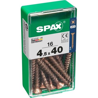 Spax Vite TSP POZI bronzata 4,5x40 S 16 pz Spax Vite TSP POZI bronzata 4,5x40 S 16 pz