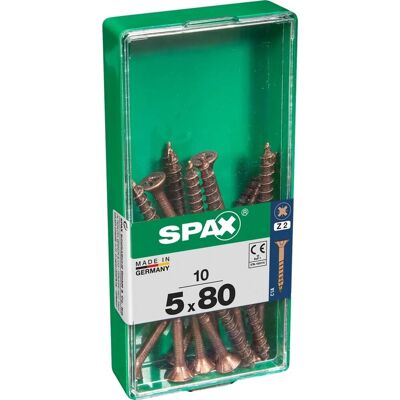 Spax Vite TSP POZI bronzata 5x80 M 10 pz Spax Vite TSP POZI bronzata 5x80 M 10 pz