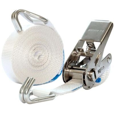 - Cinghia a cricchetto gancio uncino 5 m x 25 mm P 800 kg - Cinghia a cricchetto gancio uncino 5 m x 25 mm P 800 kg
