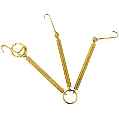 - Gancio a molla per piatto ottone 130190 mm 1 pz - Gancio a molla per piatto ottone 130190 mm 1 pz
