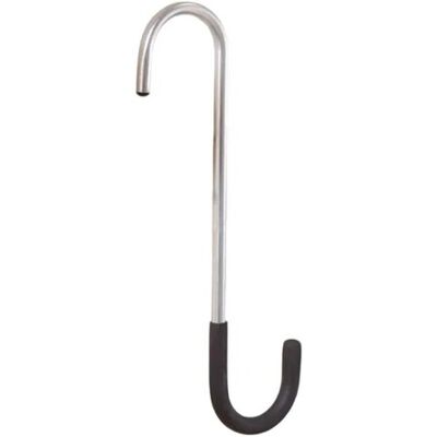 - Gancio da muro a S tubo Ø 13 mm P 400 mm rivestito nero - Gancio da muro a S tubo Ø 13 mm P 400 mm rivestito nero