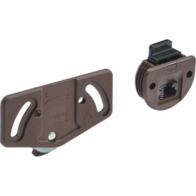 Hettich Sistema di montaggio per anta di 12 kg plastica marrone SlideLine 55 Hettich Sistema di montaggio per anta di 12 kg plastica marrone SlideLine 55