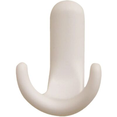 - Gancio in plastica bianca 50 x 41 mm - Gancio in plastica bianca 50 x 41 mm