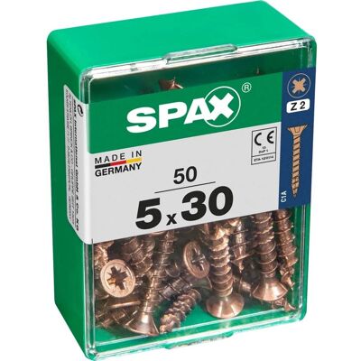 Spax Vite TSP POZI bronzata 5x30 M 50 pz Spax Vite TSP POZI bronzata 5x30 M 50 pz