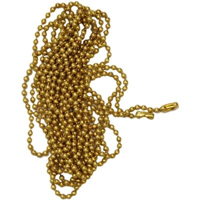 - Catena palline Ø 2,40 mm ottone con kit chiusura lungh. 2 mt - Catena palline Ø 2,40 mm ottone con kit chiusura lungh. 2 mt